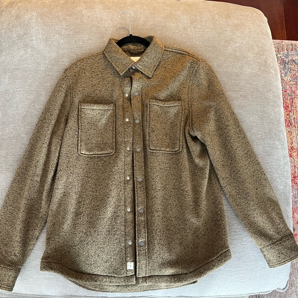 Tan Button-Up Shirt Jacket